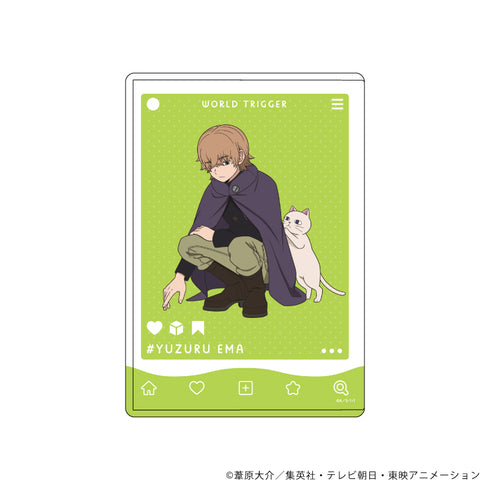 『ワールドトリガー』キャラクリアケース 16/絵馬ユズル 猫ver.第2弾(描き下ろしイラスト)